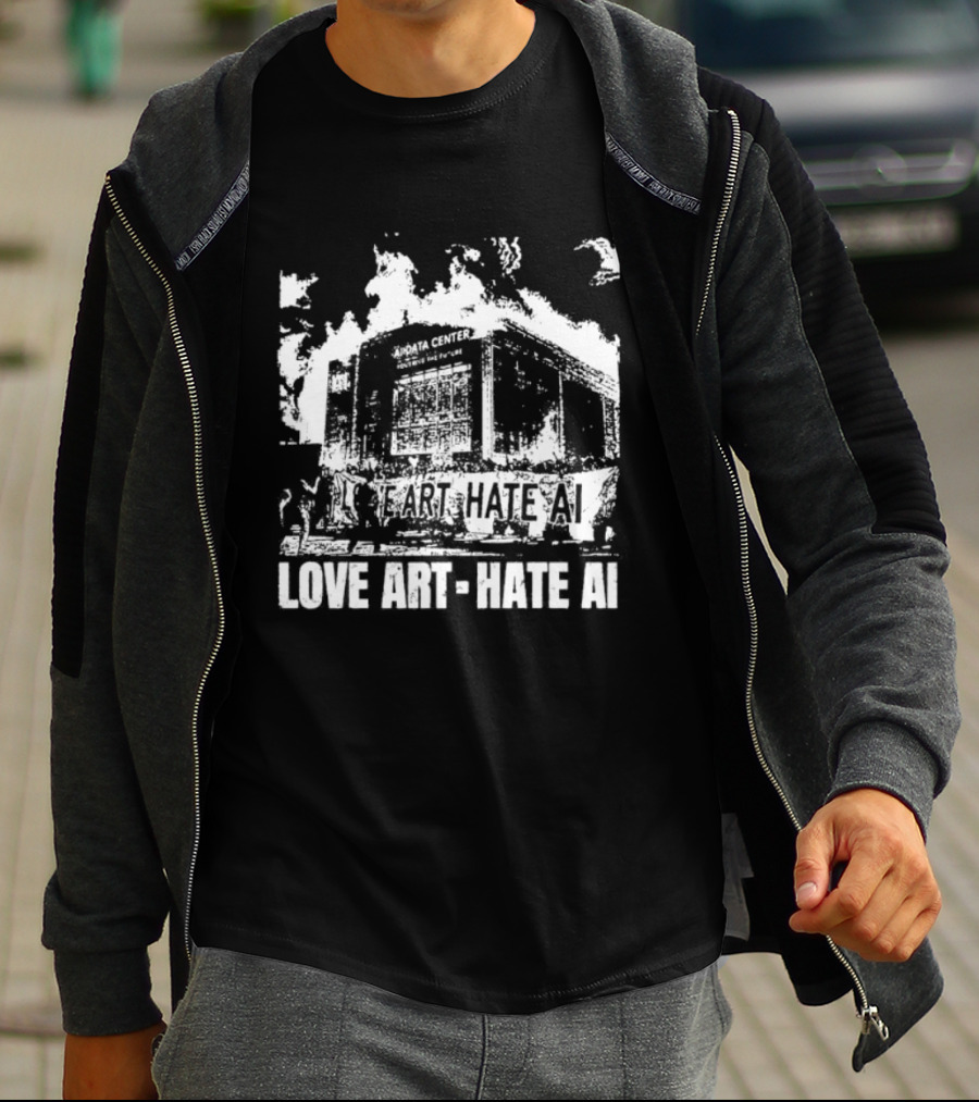 Love Hate AI Data Center Fire T-Shirt