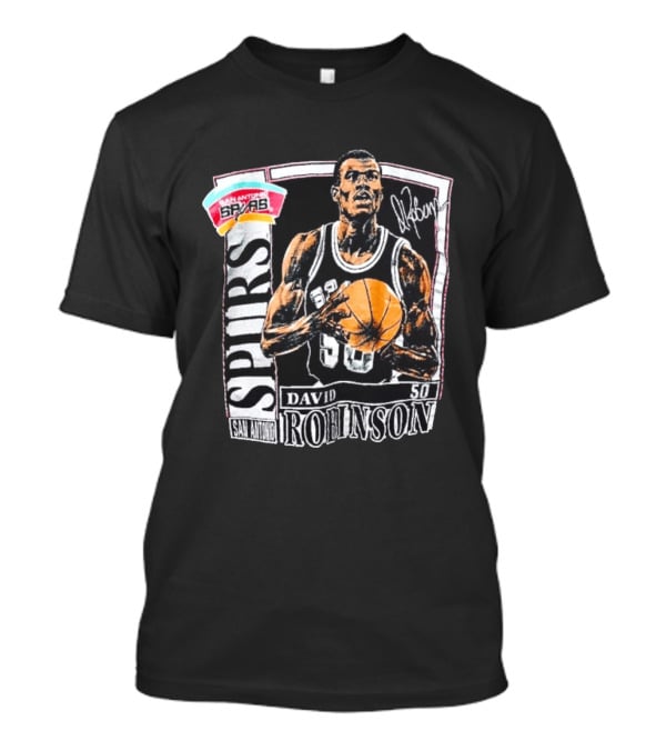 David Robinson San Antonio Spurs 50 Signature 90s Retro Basketball T-Shirt