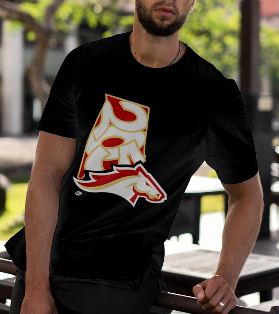 Arkansas Razorbacks Map Logo With Horsehead T-Shirt