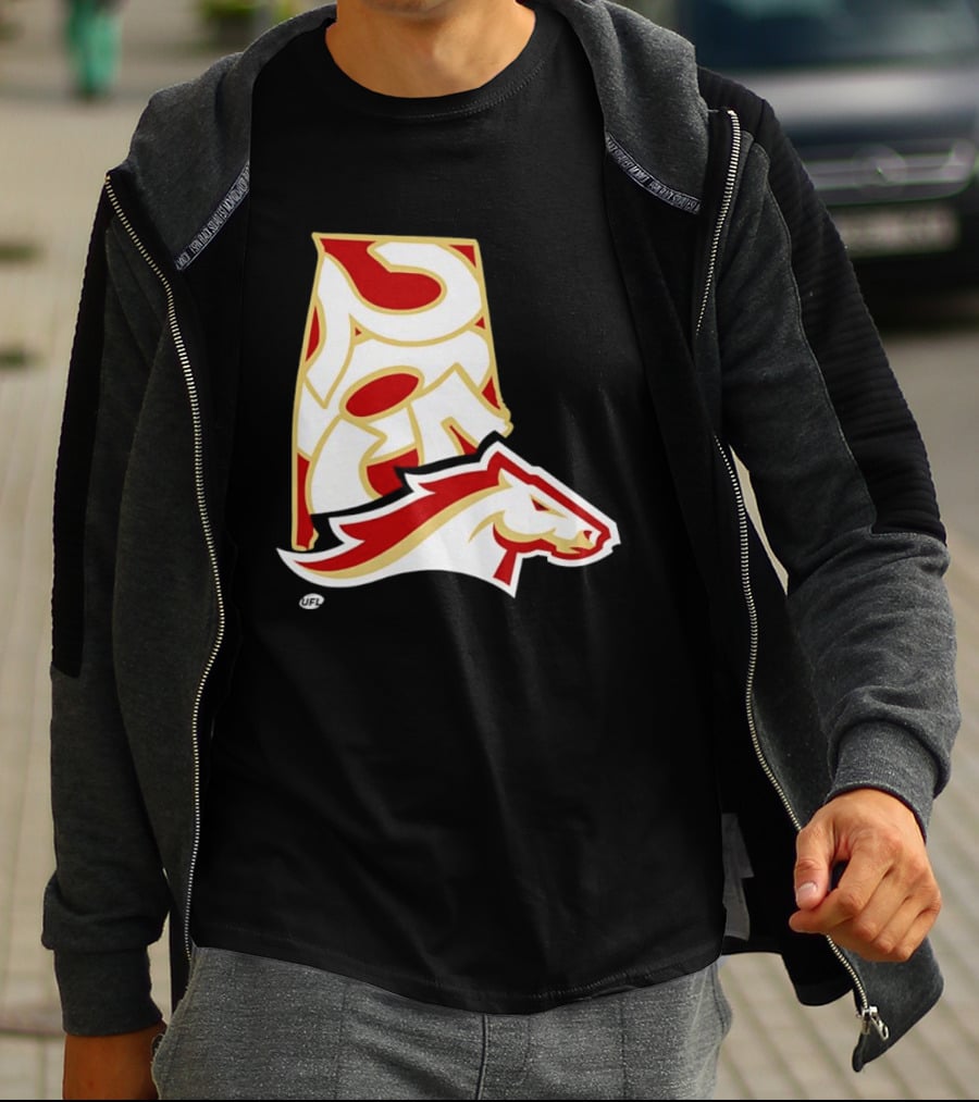 Arkansas Razorbacks Map Logo With Horsehead T-Shirt