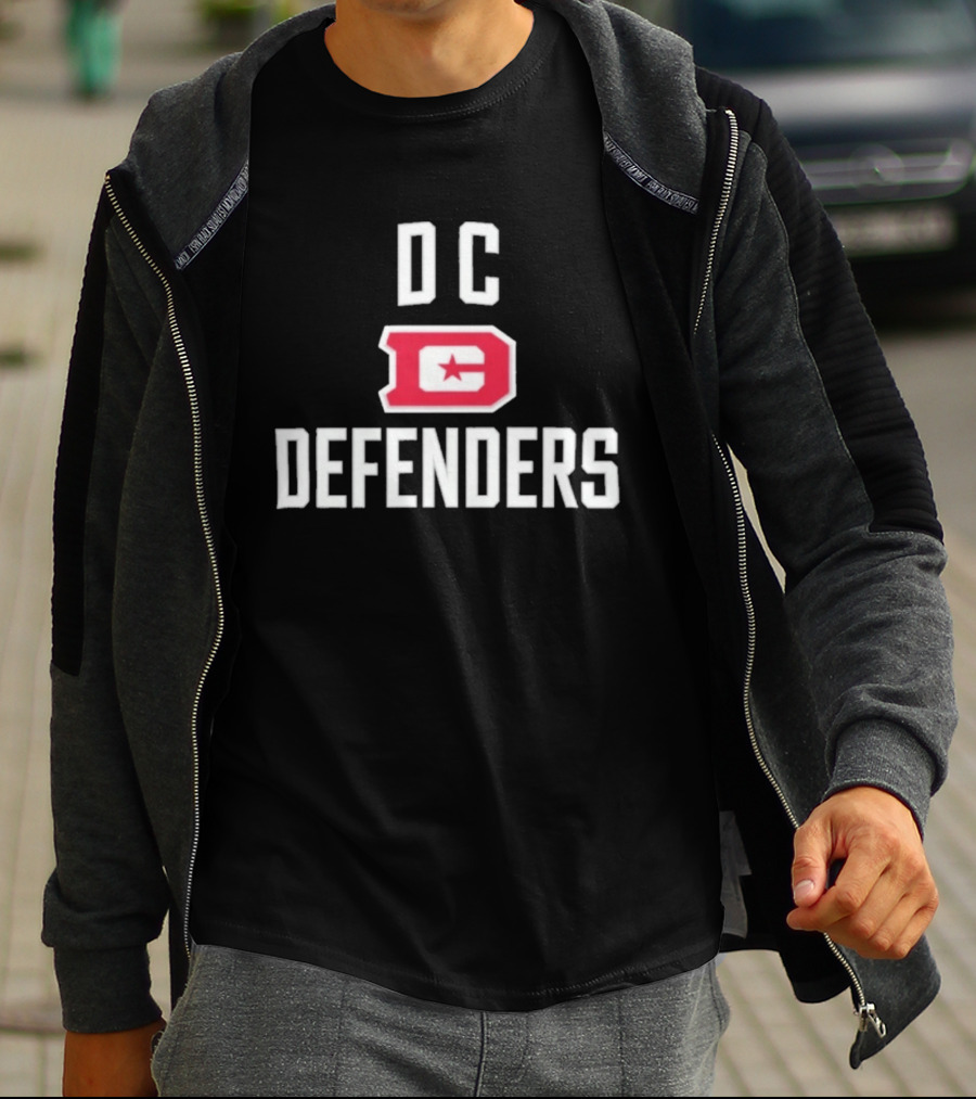 DC Defenders UFL Block Letter Red Star T-Shirt