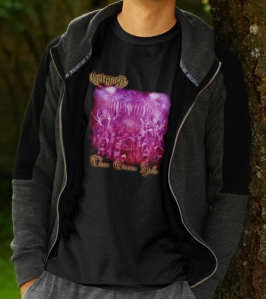 Balmorth These Graven Halls Gothic Purple Cathedral Fantasy T-Shirt