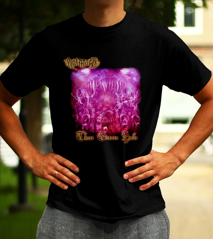 Balmorth These Graven Halls Gothic Purple Cathedral Fantasy T-Shirt