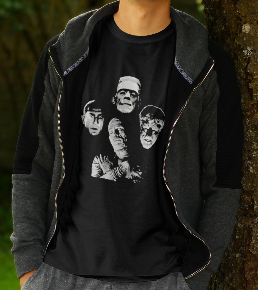 Frankenstein Dracula Mummy Wolf Man Classic Universal Monsters T-Shirt