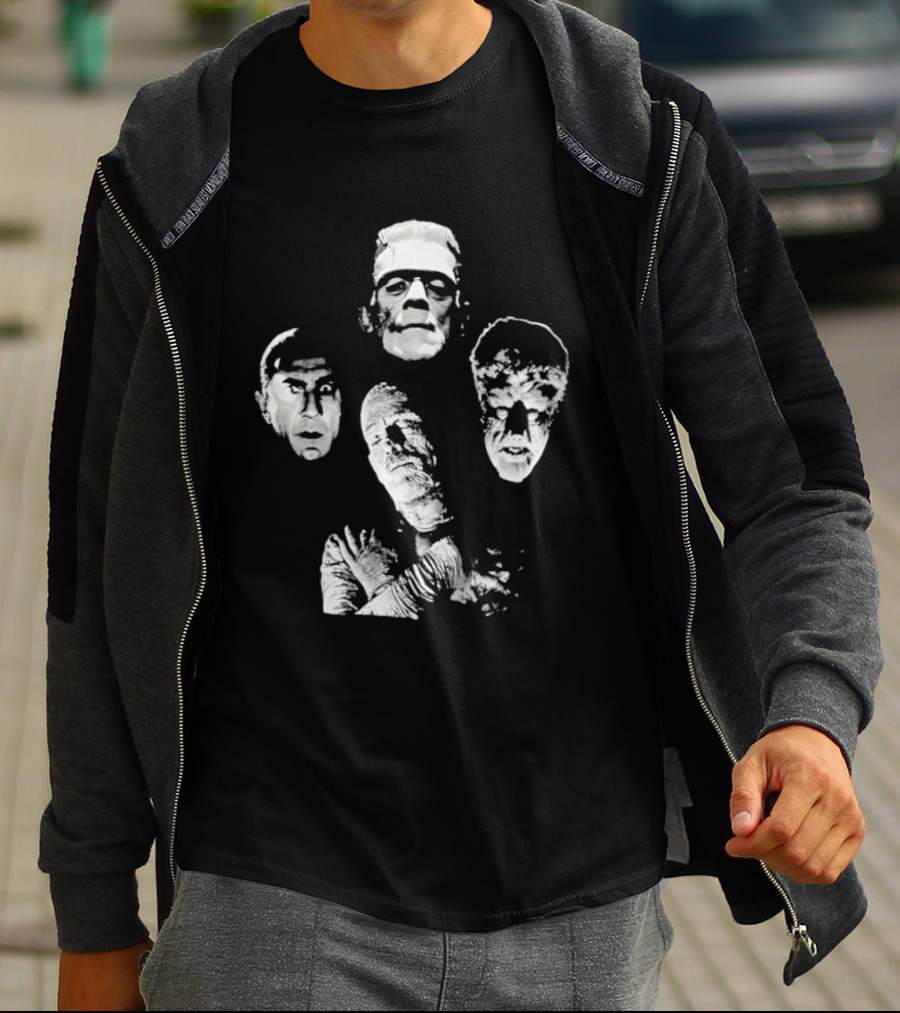 Frankenstein Dracula Mummy Wolf Man Classic Universal Monsters T-Shirt