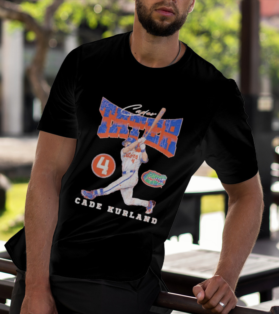 Cader Tater Florida Gators Cade Kurland Number 4 Baseball T-Shirt