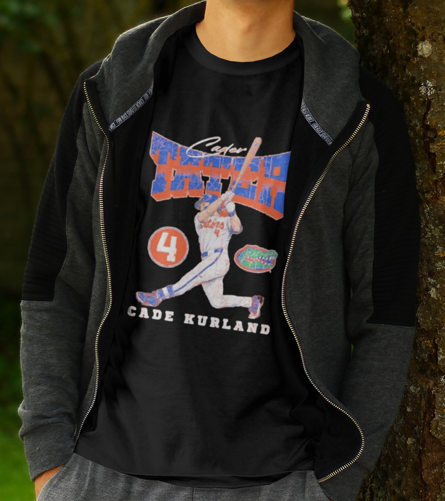 Cader Tater Florida Gators Cade Kurland Number 4 Baseball T-Shirt