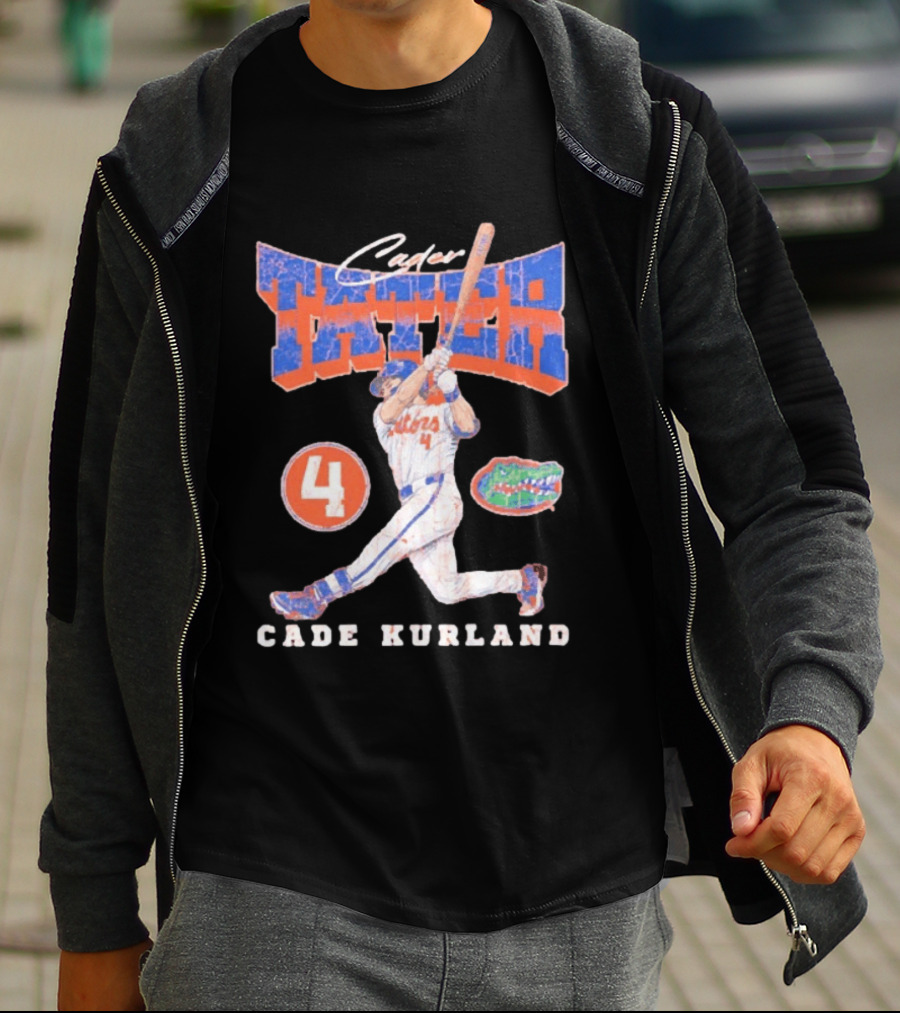 Cader Tater Florida Gators Cade Kurland Number 4 Baseball T-Shirt