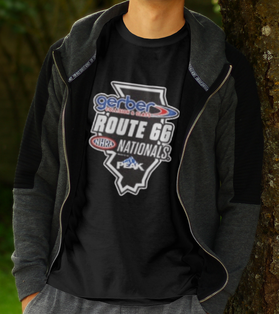 Chicago 2026 NHRA Gerber Collision & Glass Route 66 Nationals Peak Nitro Junkie T-Shirt
