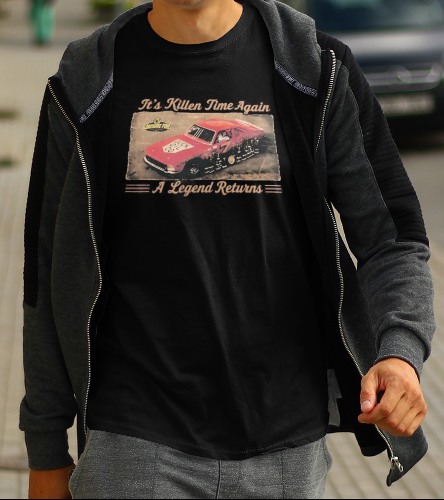 Greg Killen It's Killen Time Again A Legend Returns Jurassic Park Car Racing T-Shirt