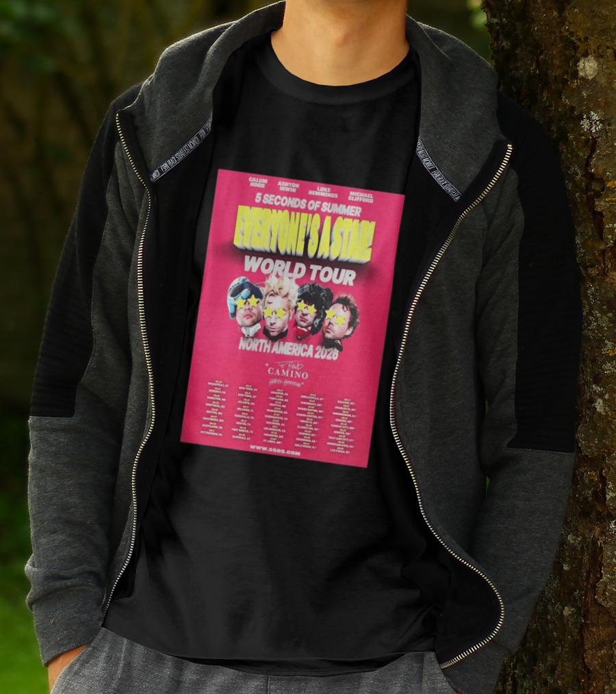 5 Seconds Of Summer Everyone's A Star World Tour North America 2026 Haiden Henderson T-Shirt