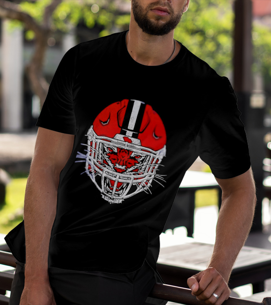 Cincinnati Bengals Tiger Head Football Helmet T-Shirt