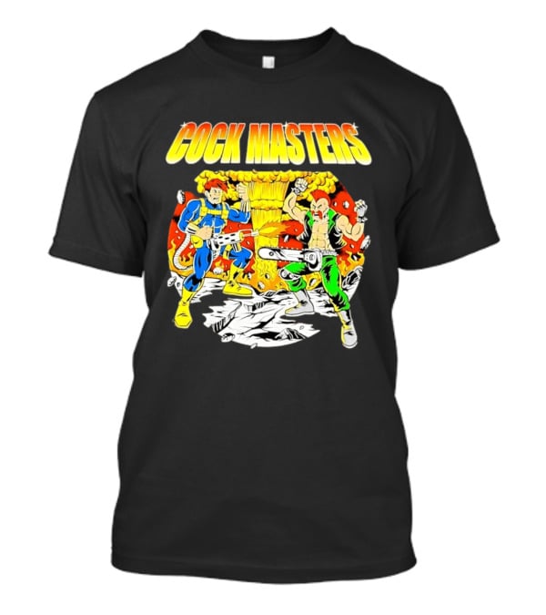 Cock Masters Cartoon Characters With Classic Action Pose T-Shirt