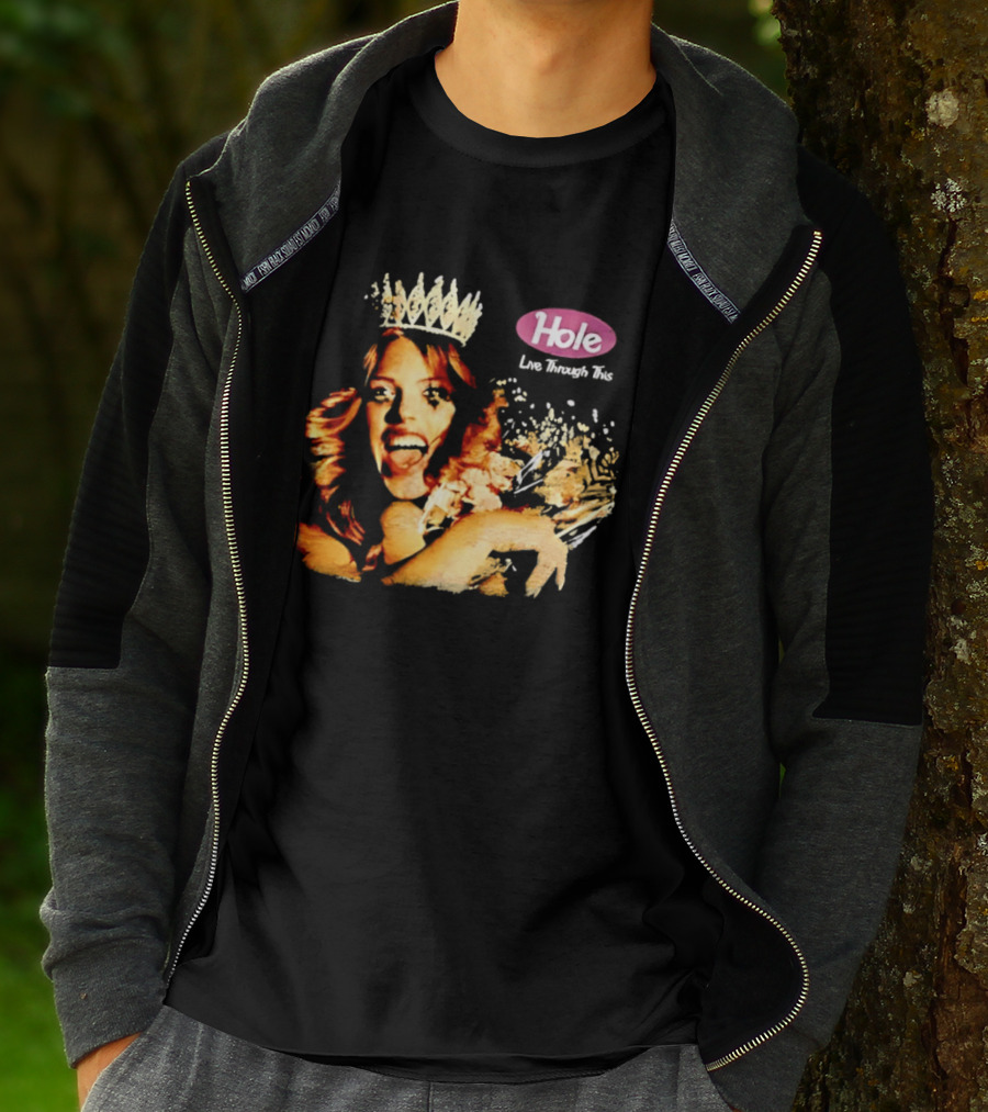 Courtney Love Hole Live Through This 1994 Alternative Rock Album Cover T-Shirt