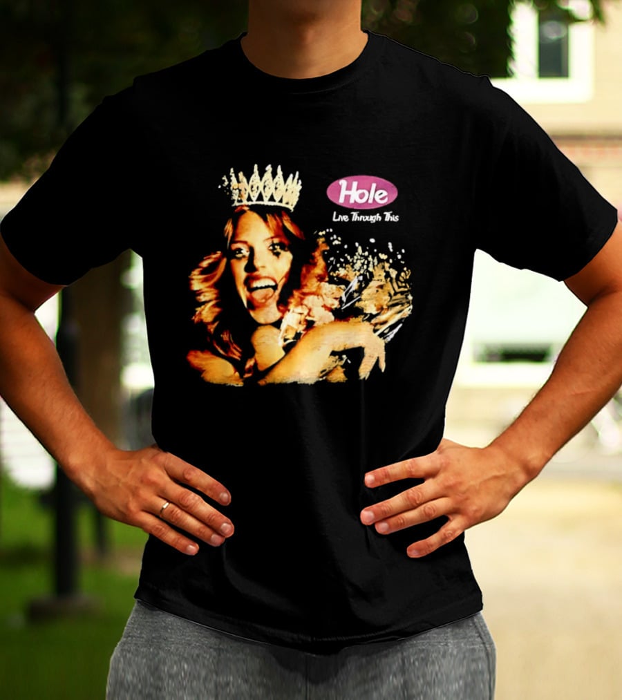 Courtney Love Hole Live Through This 1994 Alternative Rock Album Cover T-Shirt
