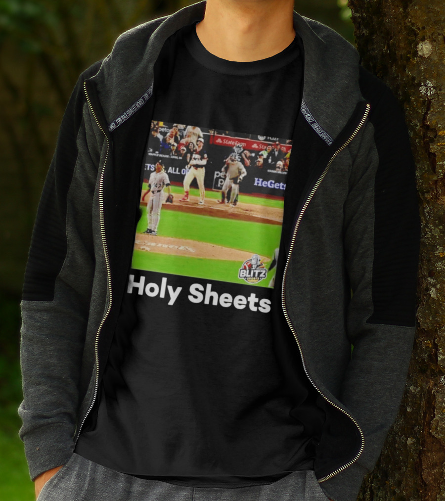 Padres Blitz Baseball Holy Sheets Petco Park T-Shirt