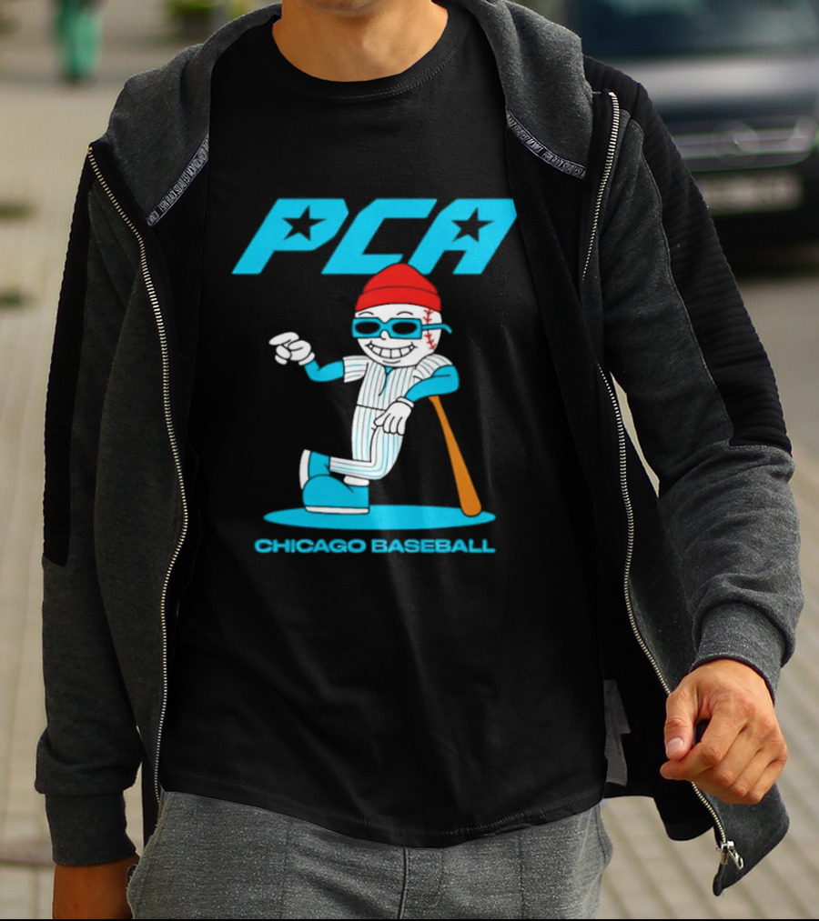 PCA Chicago Baseball Mascot With Bat And Cap T-Shirt