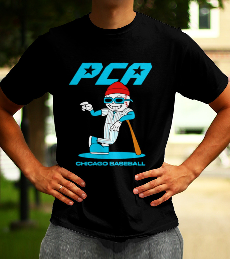 PCA Chicago Baseball Mascot With Bat And Cap T-Shirt