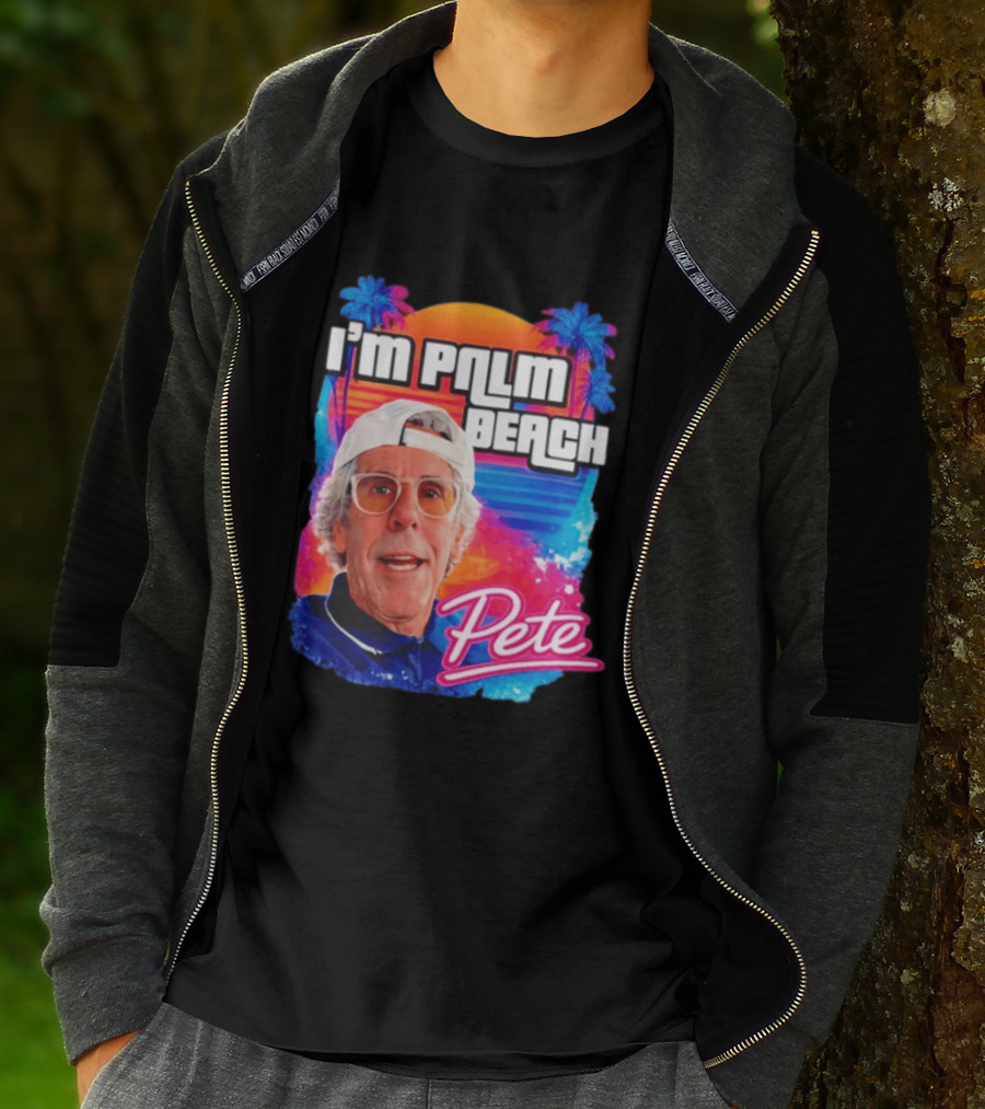 I'm Palm Beach Pete Retro Sunset Tropical Vibes Ocean Blue T-Shirt