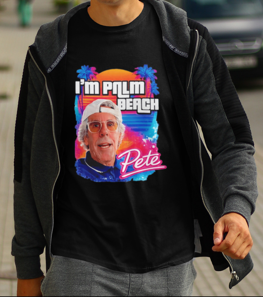 I'm Palm Beach Pete Retro Sunset Tropical Vibes Ocean Blue T-Shirt
