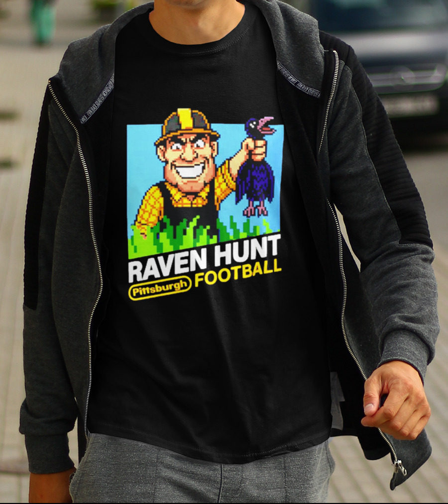 Raven Hunt Pittsburgh Football 8bit Game T-Shirt