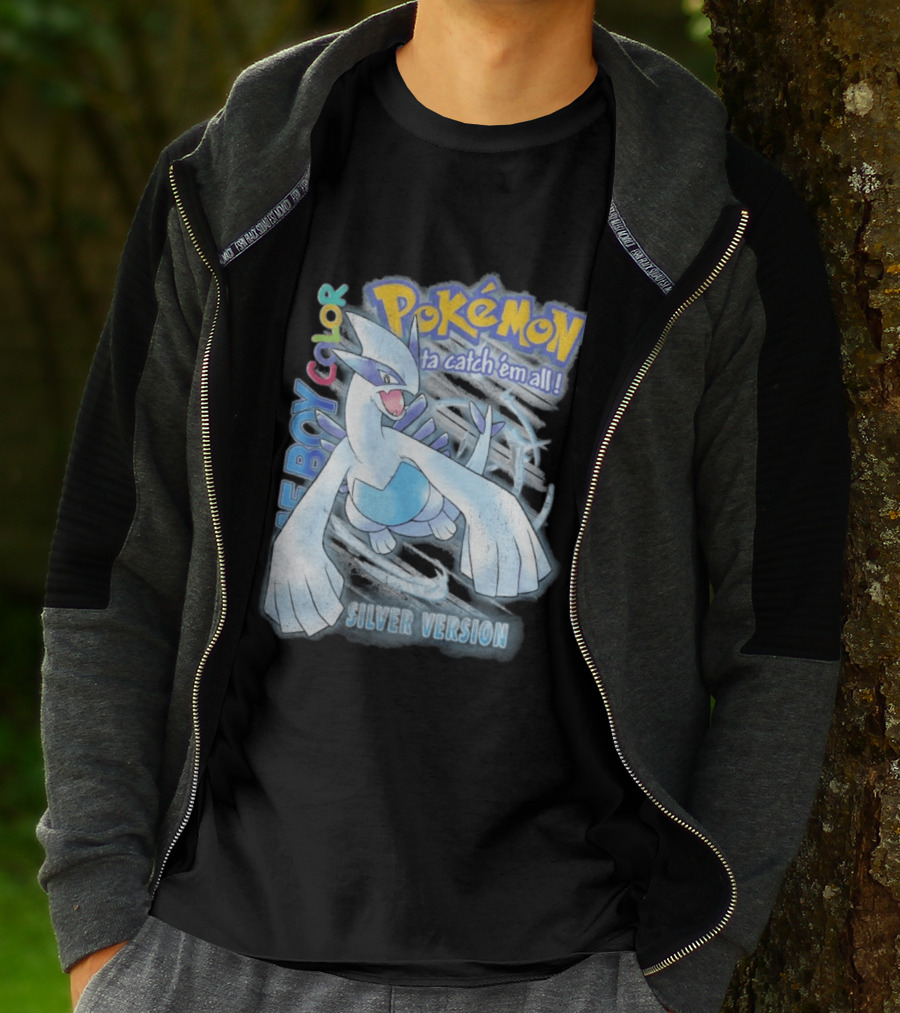 Pokémon Silver Version Game Boy Color Lugia Ta Catch 'Em All T-Shirt