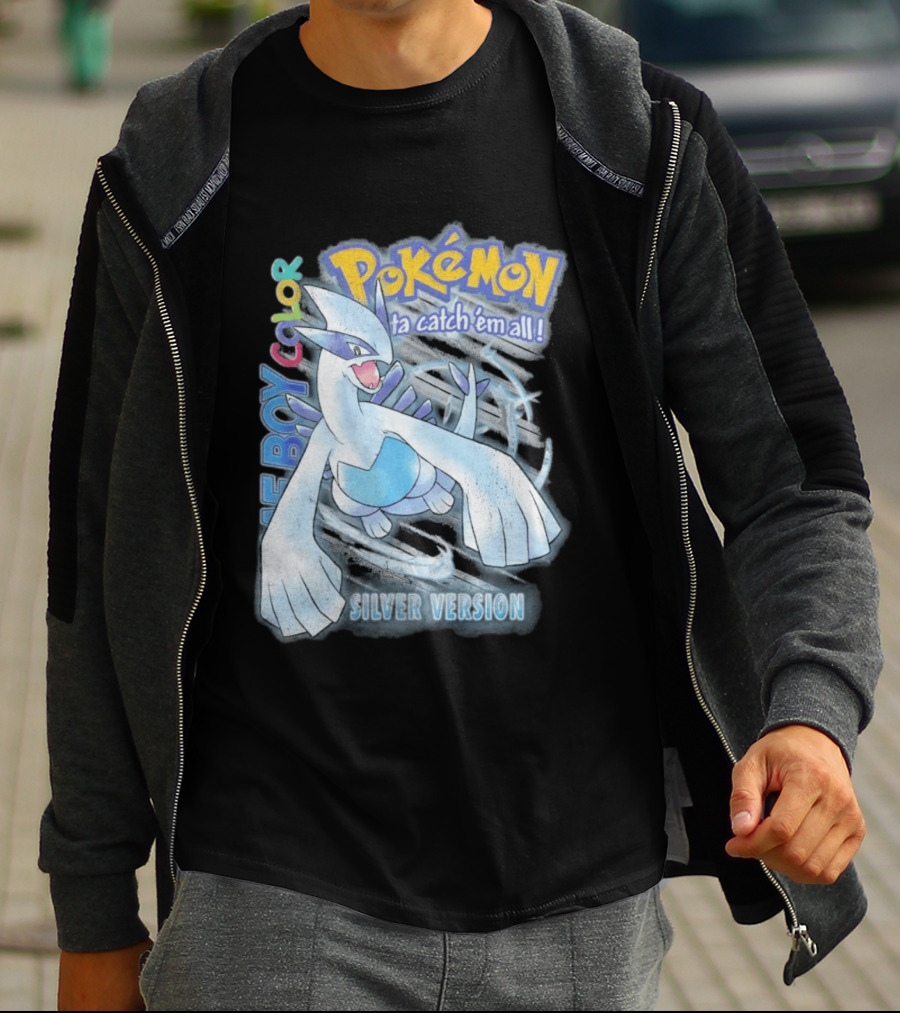 Pokémon Silver Version Game Boy Color Lugia Ta Catch 'Em All T-Shirt