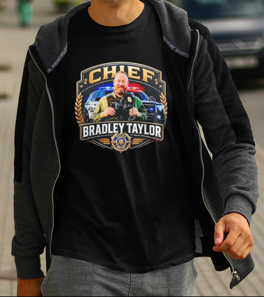 Police Chief Bradley Taylor Badge Officer Patrol T-Shirt