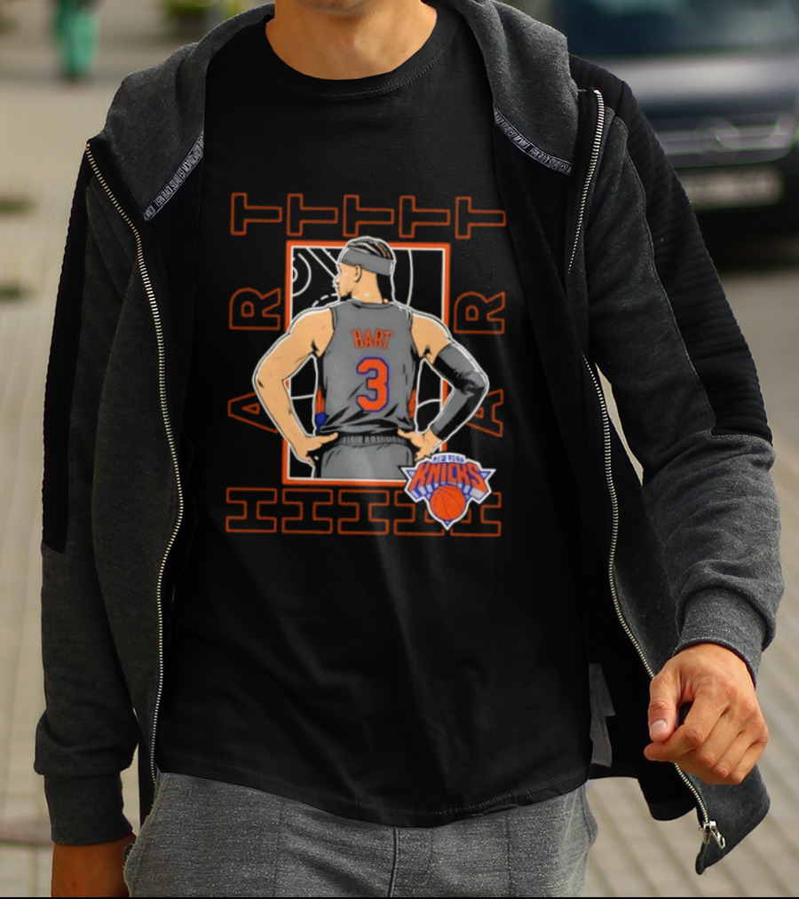Josh Hart New York Knicks Basketball Number 3 Star Pose T-Shirt