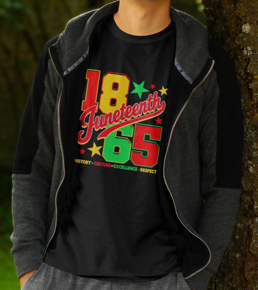 18 Juneteenth 65 History Culture Excellence Respect T-Shirt