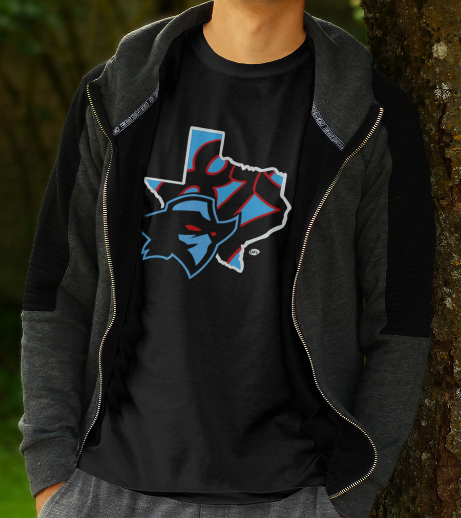 San Antonio Brahmas Texas United Football Team Logo Map T-Shirt