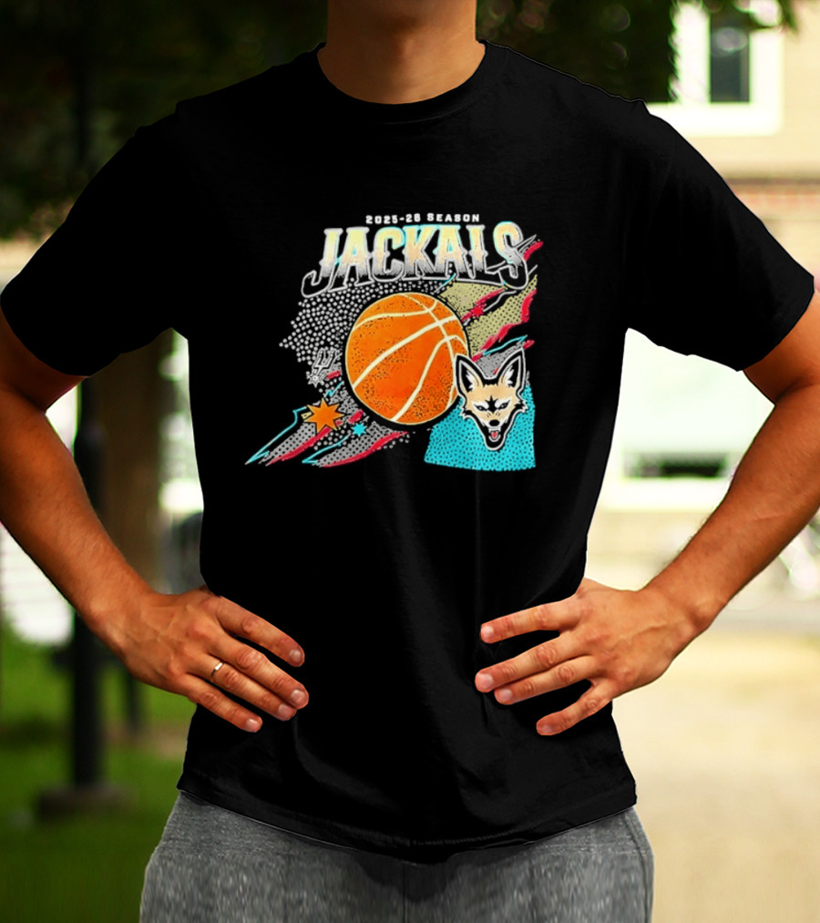 2025 26 Season Jackals Basketball Team With Fox And Starburst T-Shirt