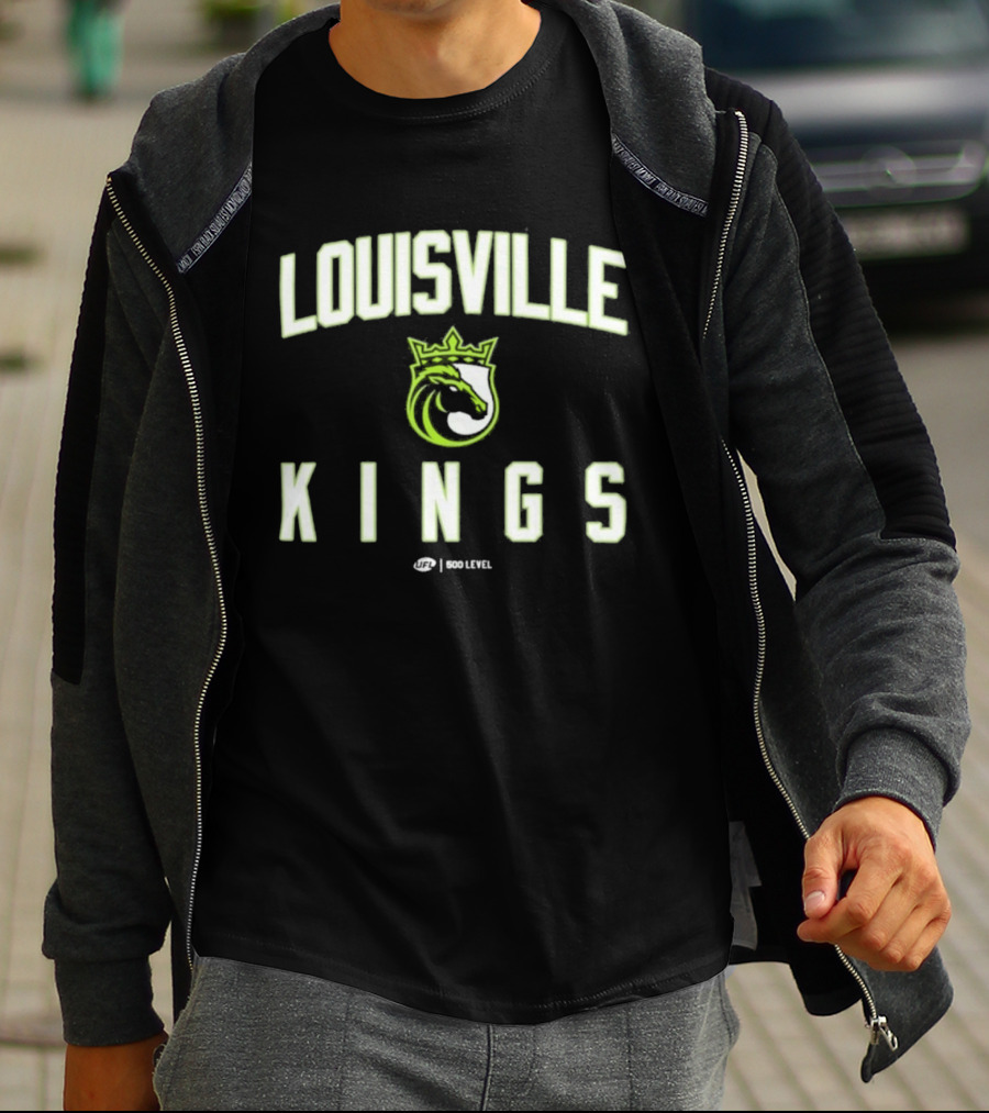 Louisville Kings UFL High Level Green Block Letters T-Shirt