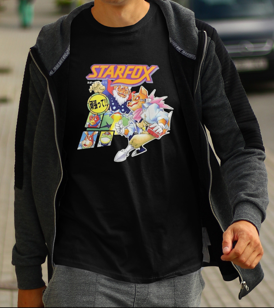 Starfox Japanese Kanji Manga Style Characters T-Shirt