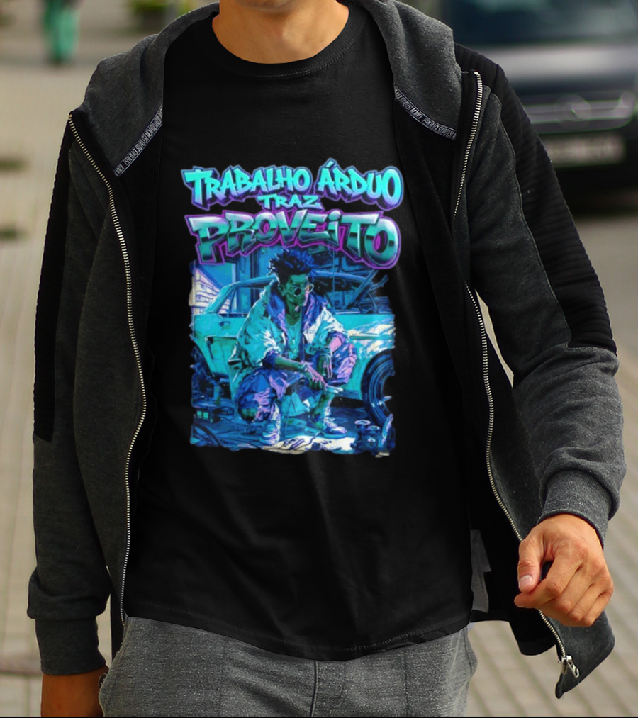 Trabalho Árduo Traz Proveito Neon T-Shirt