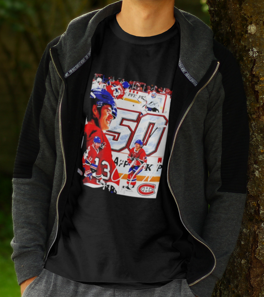 Montreal Canadiens Cole Caufield 50 Goals Celebration 2026 T-Shirt