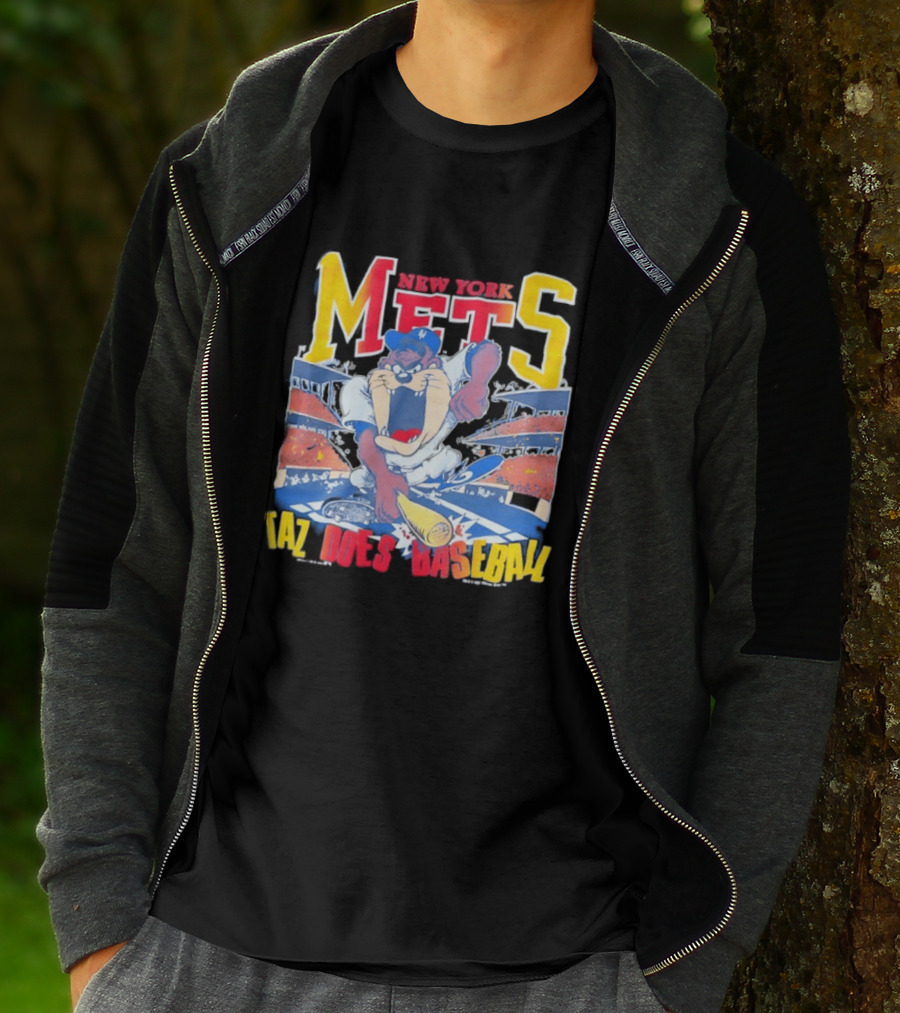 New York Mets Taz Does Baseball Stadium Scene T-Shirt
