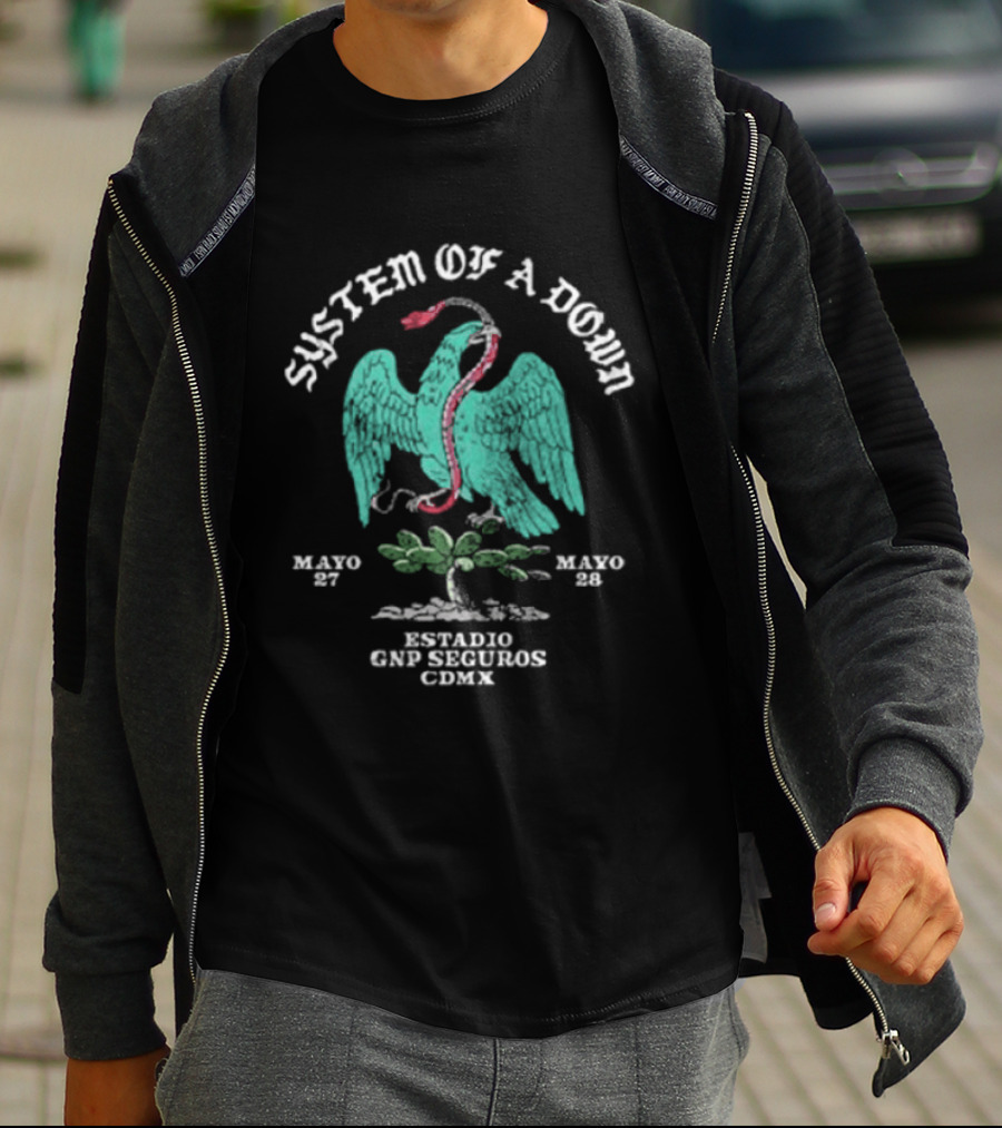 System Of A Down Mexico 2026 Estadio GNP Seguros Serpent Eagle Event May 27 28 CDMX T-Shirt