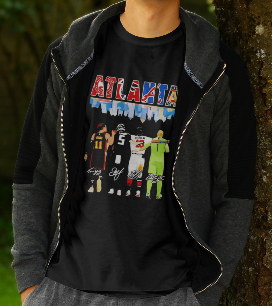 Atlanta Sports Trae Young Ronald Acuña Jr Hawks Falcons Braves United FC NBA MLB MLS T-Shirt