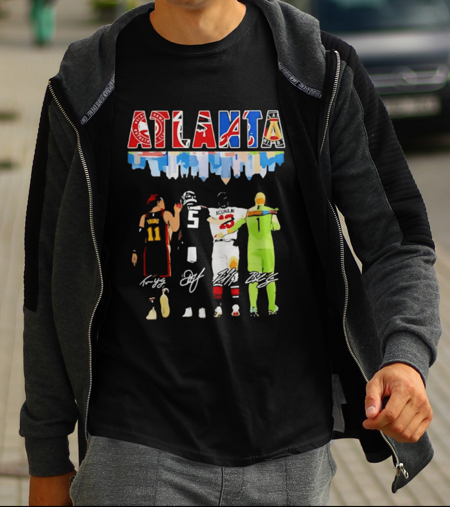 Atlanta Sports Trae Young Ronald Acuña Jr Hawks Falcons Braves United FC NBA MLB MLS T-Shirt