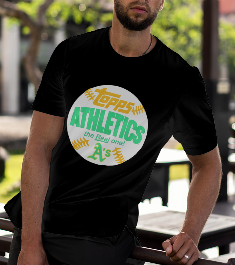 Topps Athletics The Real One A's Baseball T-Shirt