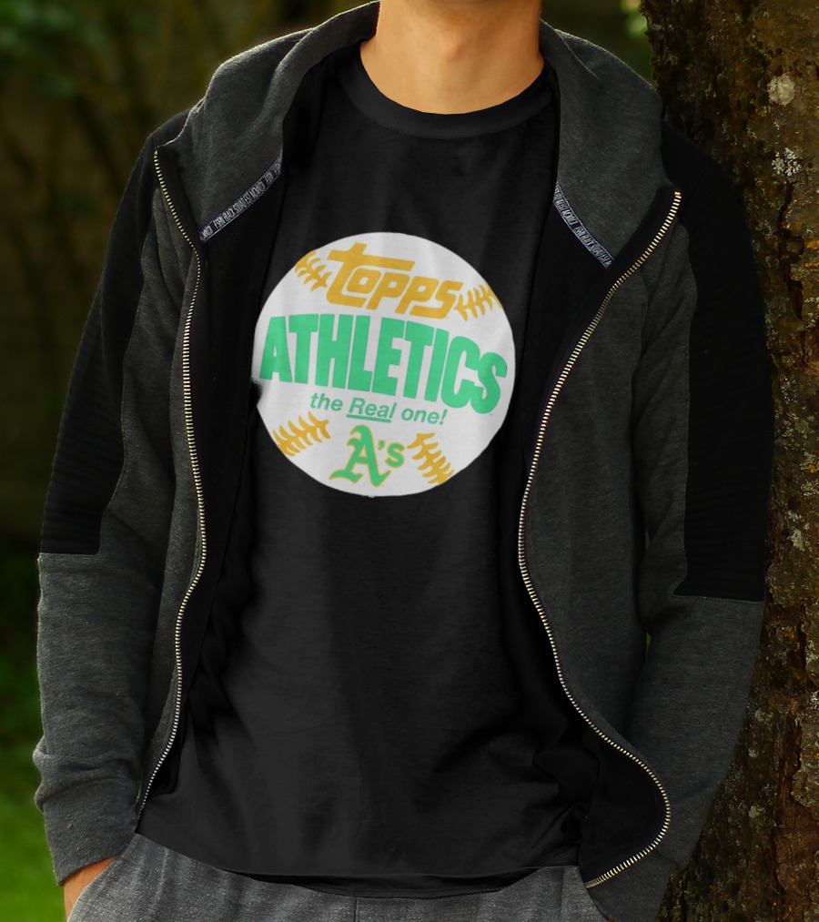 Topps Athletics The Real One A's Baseball T-Shirt