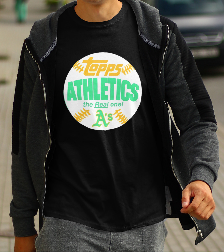 Topps Athletics The Real One A's Baseball T-Shirt