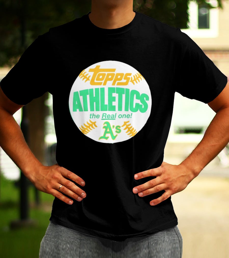 Topps Athletics The Real One A's Baseball T-Shirt