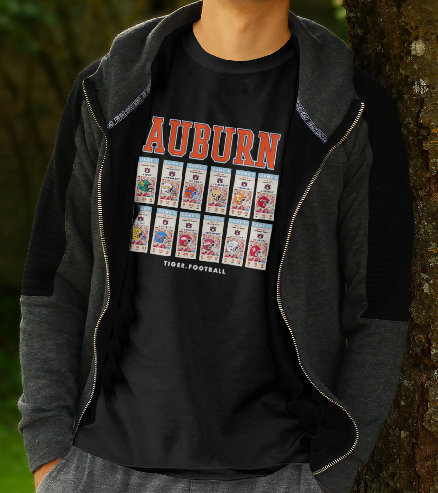 Auburn Football Schedule 2023 Game Days Baylor Florida Vanderbilt Tennessee LSU Alabama T-Shirt
