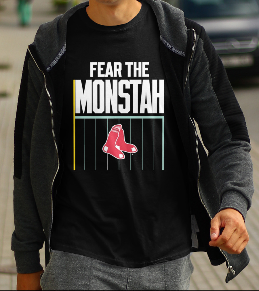 Boston Red Sox Fear The Monstah Major League Baseball Green Monster T-Shirt