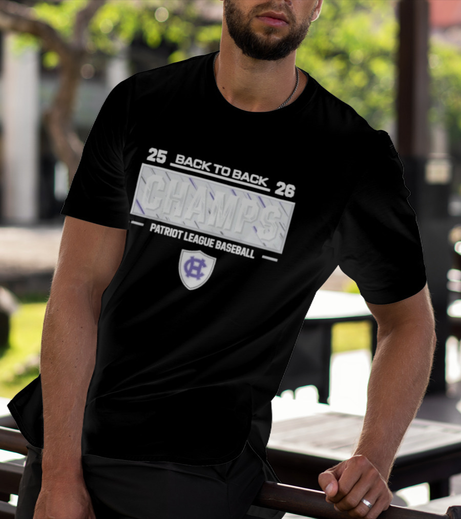 Back To Back Champs 2026 Patriot League Baseball Holy Cross T-Shirt