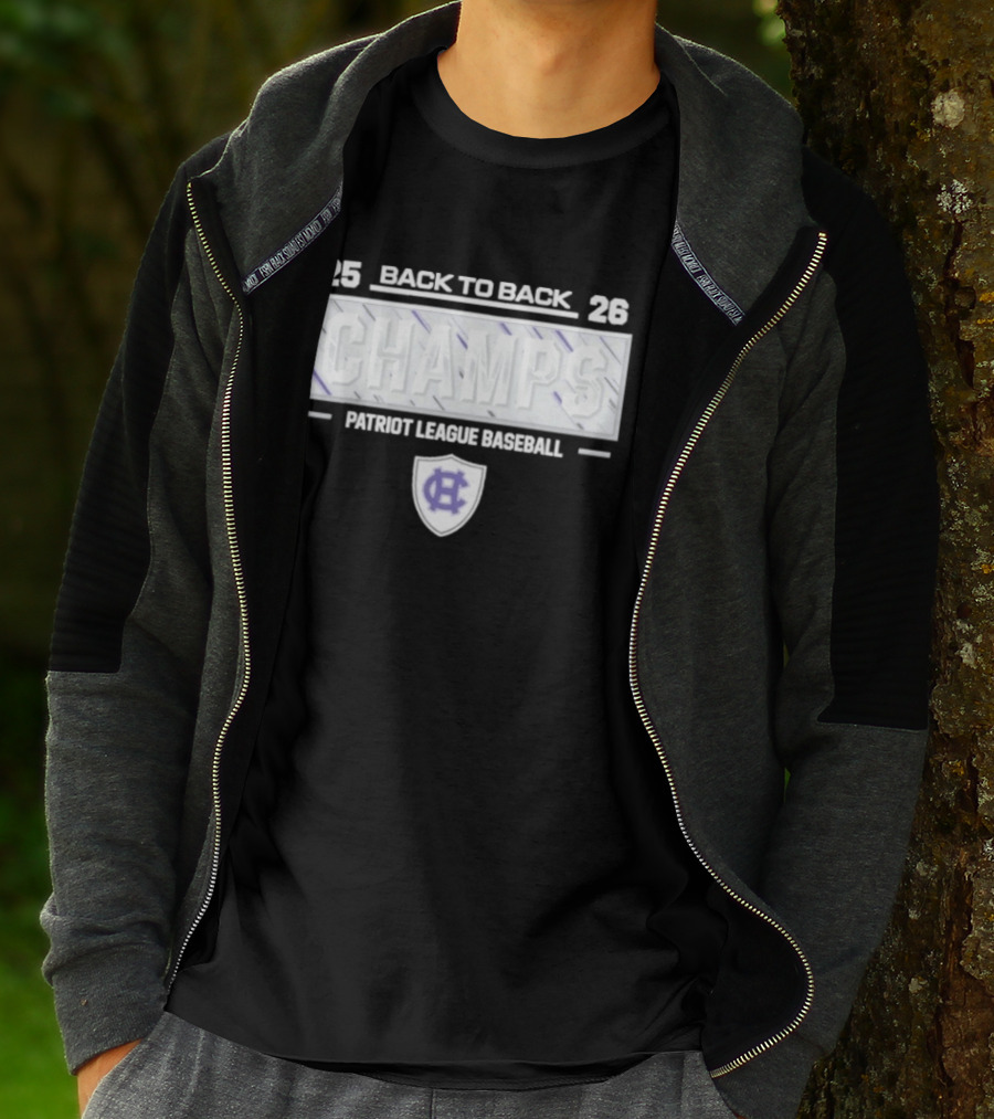 Back To Back Champs 2026 Patriot League Baseball Holy Cross T-Shirt