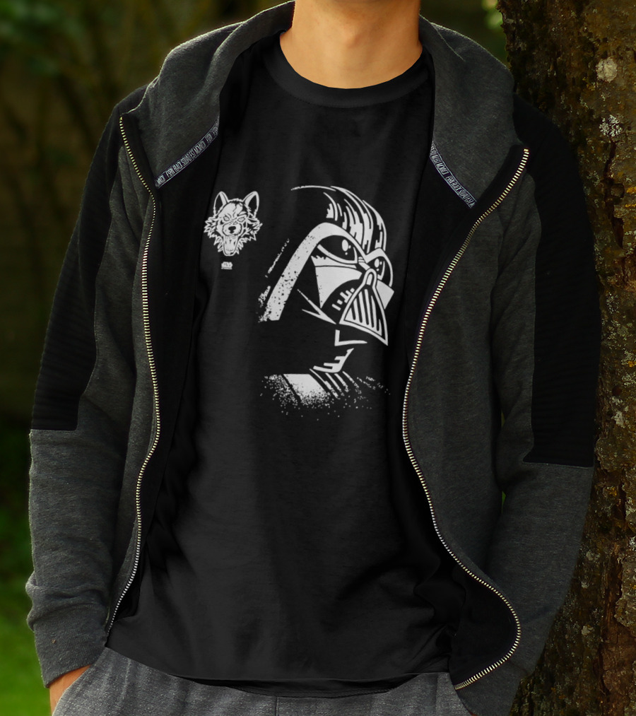 Darth Vader Galactic Empire Lightsaber Sith Star Wars Wolf Helmet T-Shirt