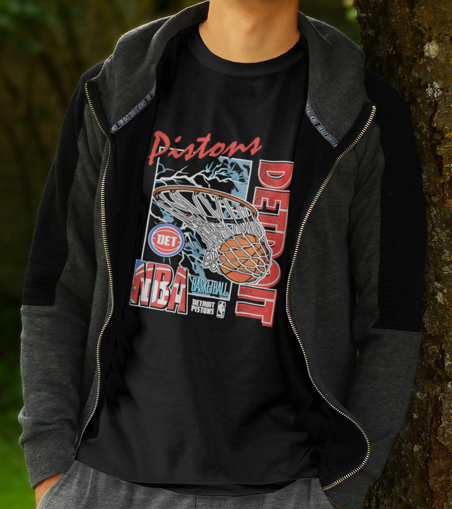 Pistons Detroit NBA Basketball DET Hoops 6 T-Shirt